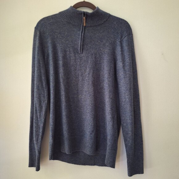 SMARTWOOL Men’s Sparwood Merino 1/4 Zip Alpine Heather Sweater - Picture 2 of 11